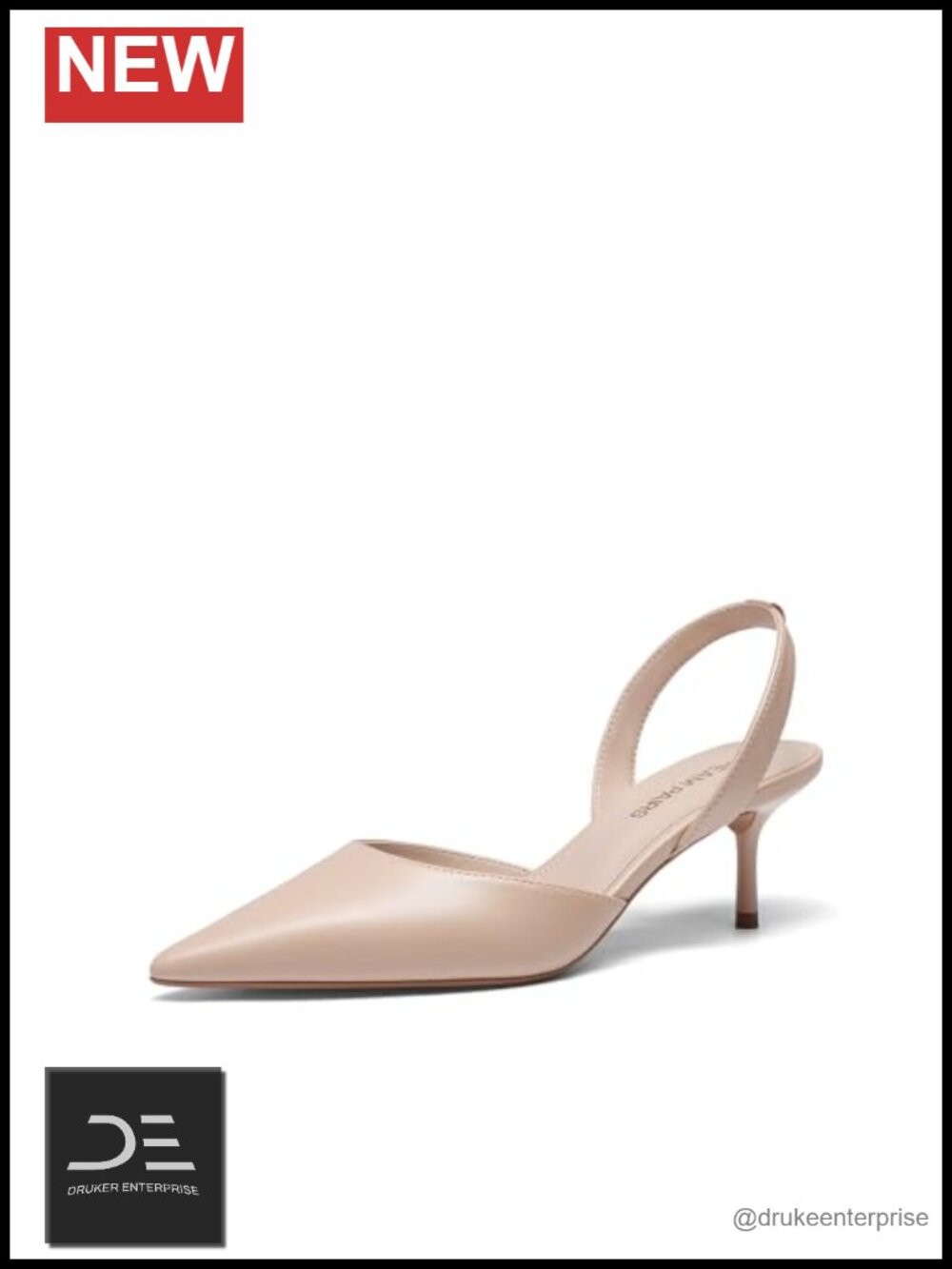 Slingback Kitten Heels with Detachable Ankle Strap Pointed Toe Pumps
